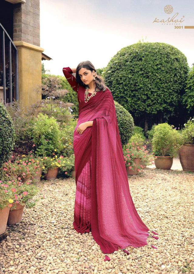 Kashvi Ananya Printed Georgette Fancy Ethnic Wear Saree Collection